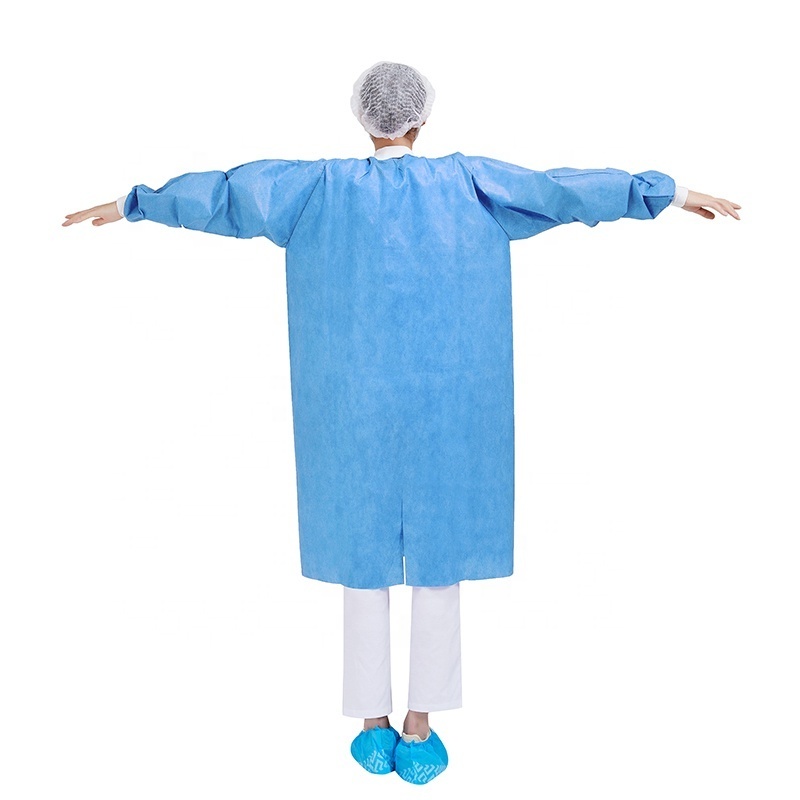 Disposable Lab Coat Suit PP Medical SMS Lab Coat Gown