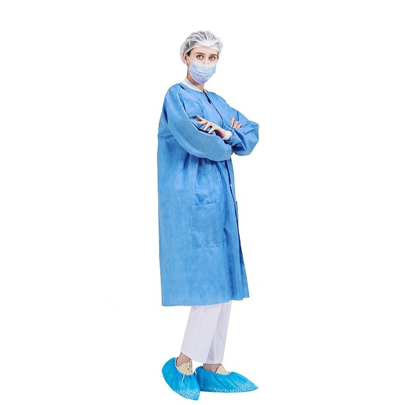 Disposable Lab Coat Suit PP Medical SMS Lab Coat Gown