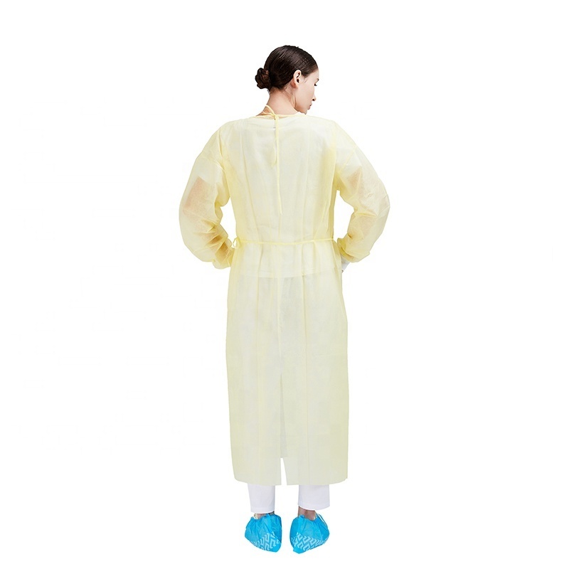 Medical Protective PPE Isolation Gowns with elastic cotton cuff