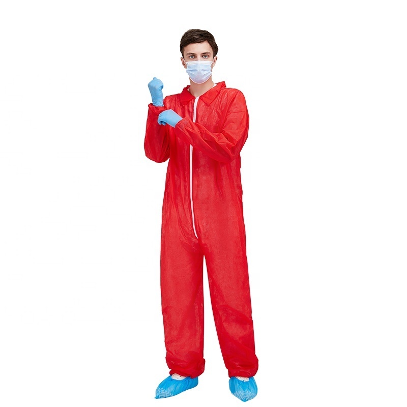 Colourful Safety Coverall For Daily Use With Or Without Shoes Cover PP Materials