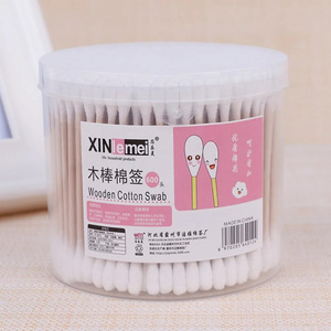 Tattoo Supplies 500Pcs Disposable Cotton Swabs Lint Free Brushes Wood Cotton Buds Ear Clean Stick Eyelash Extension Glue Removin