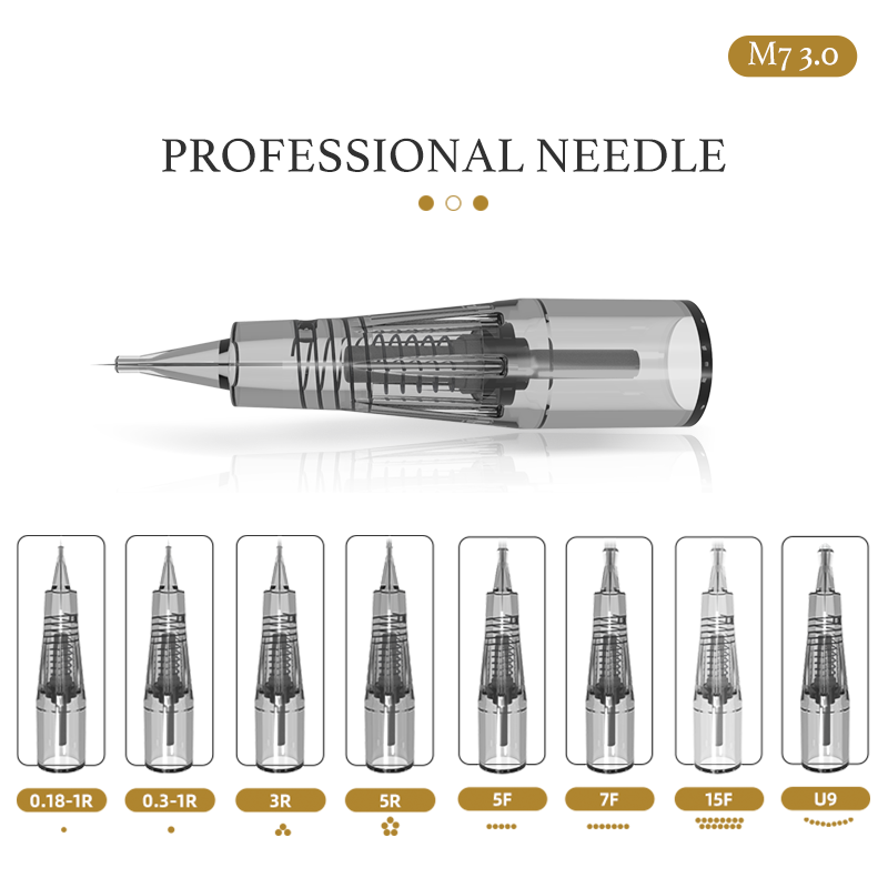 Aimoosi Needle Cartridges for pmu tattoo machine Sterilized Nano 0.18mm Screw Cartridges Tattoo Permanent Makeup Machine Needles