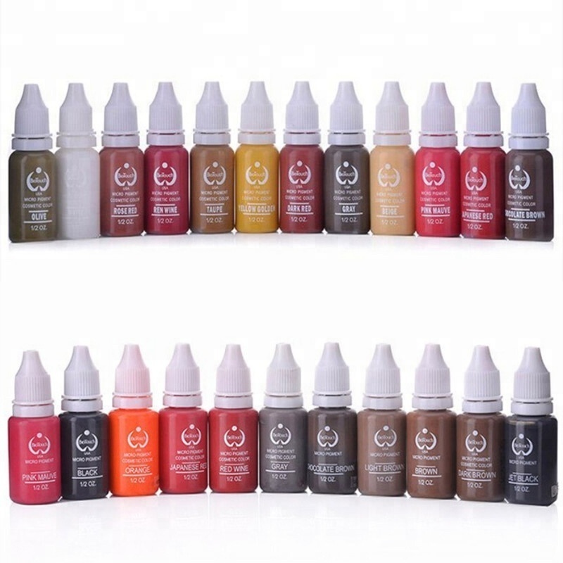 AIMOOSI Permanent Makeup Ink Microblading Pigment Liquid Tattoo Pigment Colors for Eyebrow Tattoo