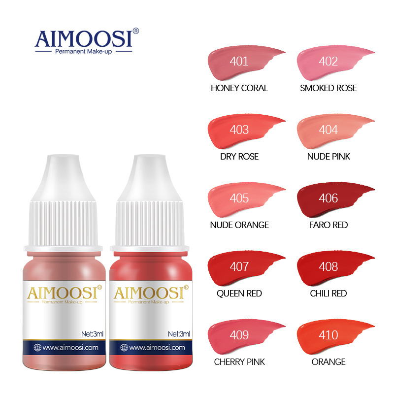 AIMOOSI 3ml Tattoo Microblading Paint Ink Pigment For Semi Permanent Body Art Eyebrows Eyeliner Lips Tint Makeup Supplies