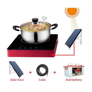 Skin Touch Buttons Solar Cooking Hot Selling 24 volt Solar Induction Cooker with Battery Powered Cooker with complete sets