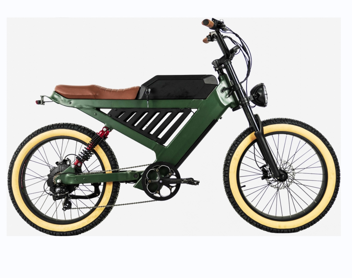 Ready for Shipment AIMOS 20AH 750W Electric Motorcycle 24 inch Fat Tire Ebike AIMOS Dual Suspension Mountain Bike