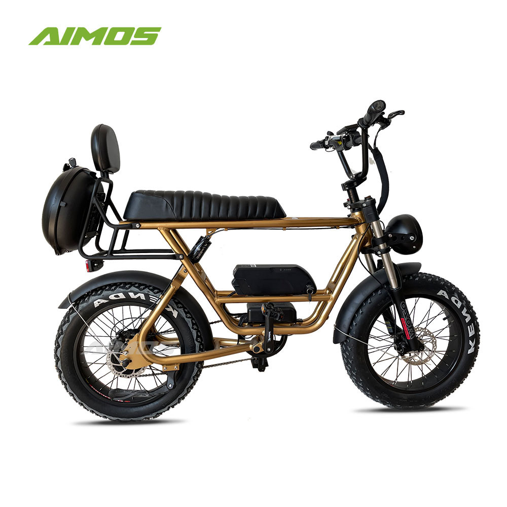 lithium battery super powered 48v 500w 73 two seat ebike fat tire 2 seater electric bike with foot rest