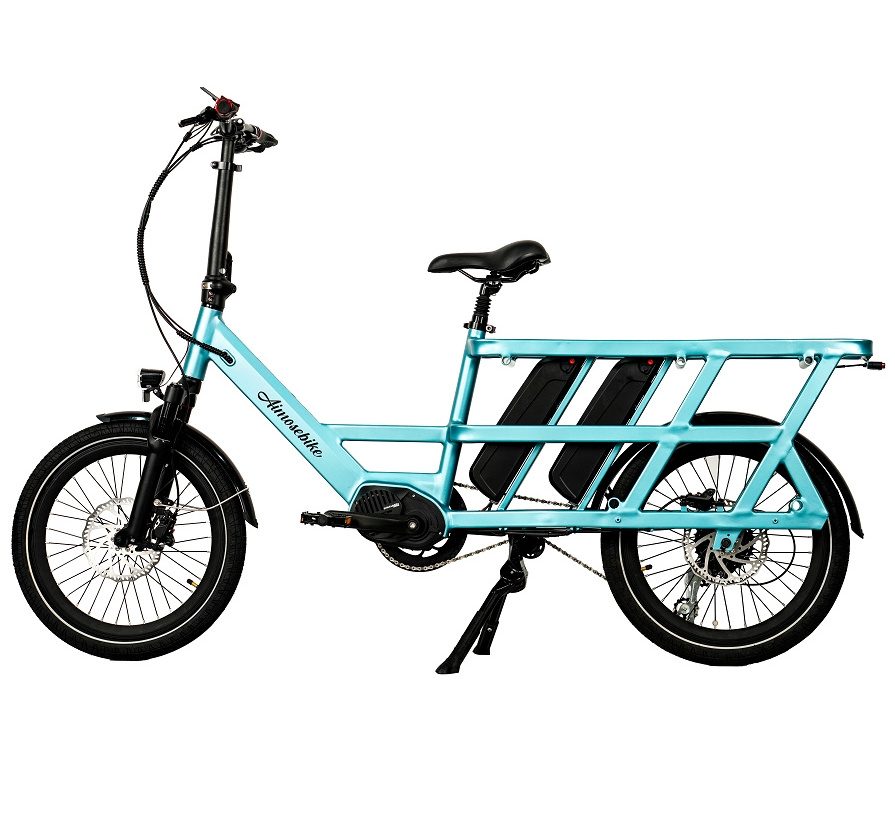 Adult ebike with carrier cargo electric bike with long tail in long range and high speed