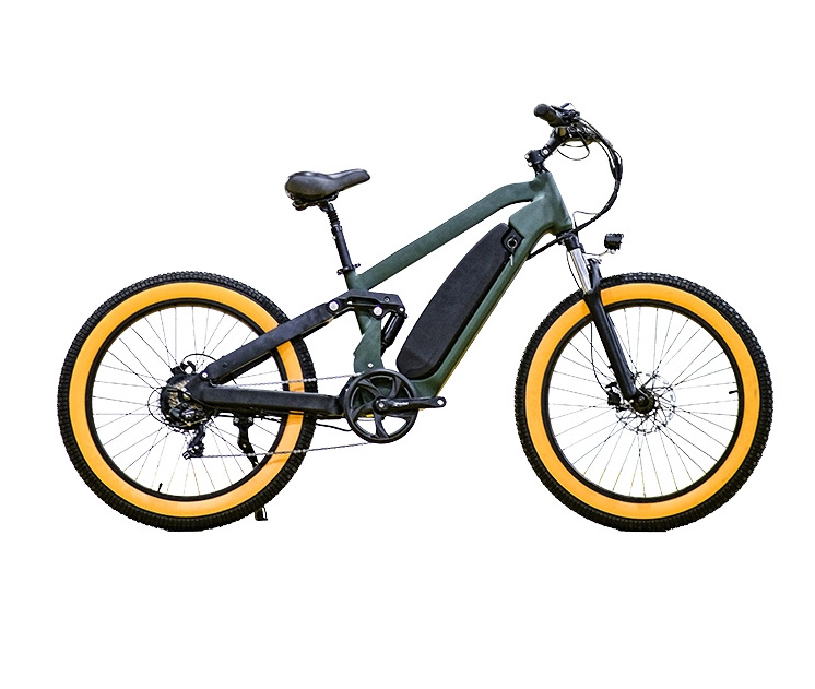 Full Suspension Fat Tyre Beach Cruiser 26*4.0 Wide Tire Snow E Bike Fashion Disc Brake Fat E Bike Snow Fat Bike