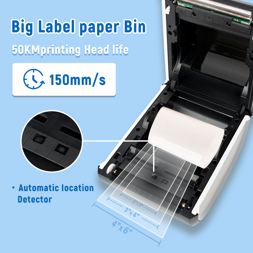 AIMO D520 shipping label barcode thermal printer price tag  label printer sticker roll to roll label maker machine