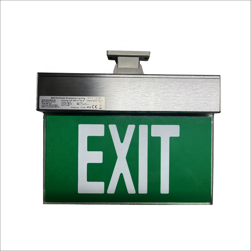 Double side face Aluminum 3.6V Ni-Cd 3H emergency led exit sign projector light