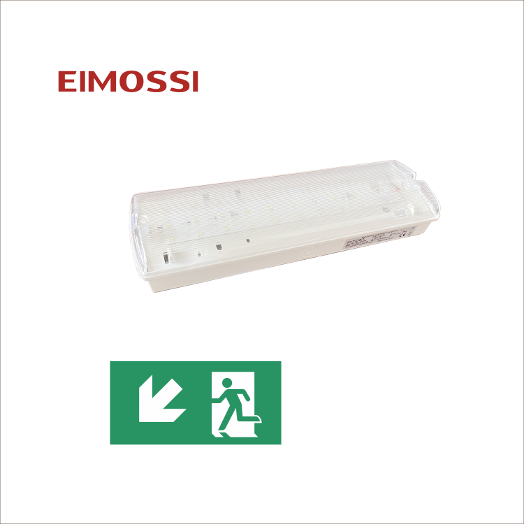 Bulkhead IP65 Emergency Exit Light Waterproof 3W LED Wall Ceiling Lamp Emergency Exit Sign Light Bulkhead Clear Luminous White