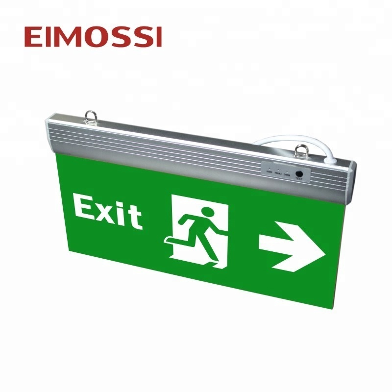 3W Aluminum Acrylic Led EXIT Sign Ni-Cd Backup Battery Emergency EXIT Light