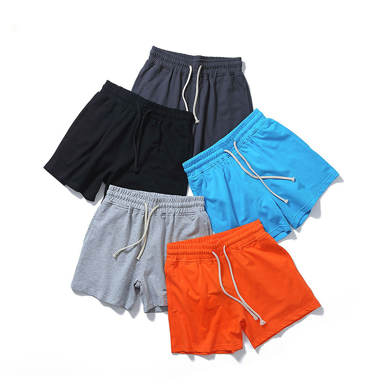 Wholesale Sweat Shorts Men Workout Sport Running Shorts With Pocket Custom Logo Casual Mens Cotton Shorts