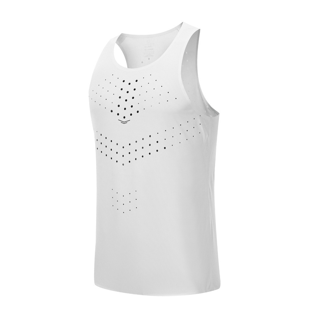 Quick Dry Breathable Tank Tops 100% Polyester Sublimated Running Vest Gym Tank Top Seamless Singlet Marathon Men's Tank Tops