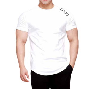 Wholesale 90% Cotton  Fitness Gym Wear Sports Apparel Plain Blank Tee Shirt Custom Private Logo Men T Shirt