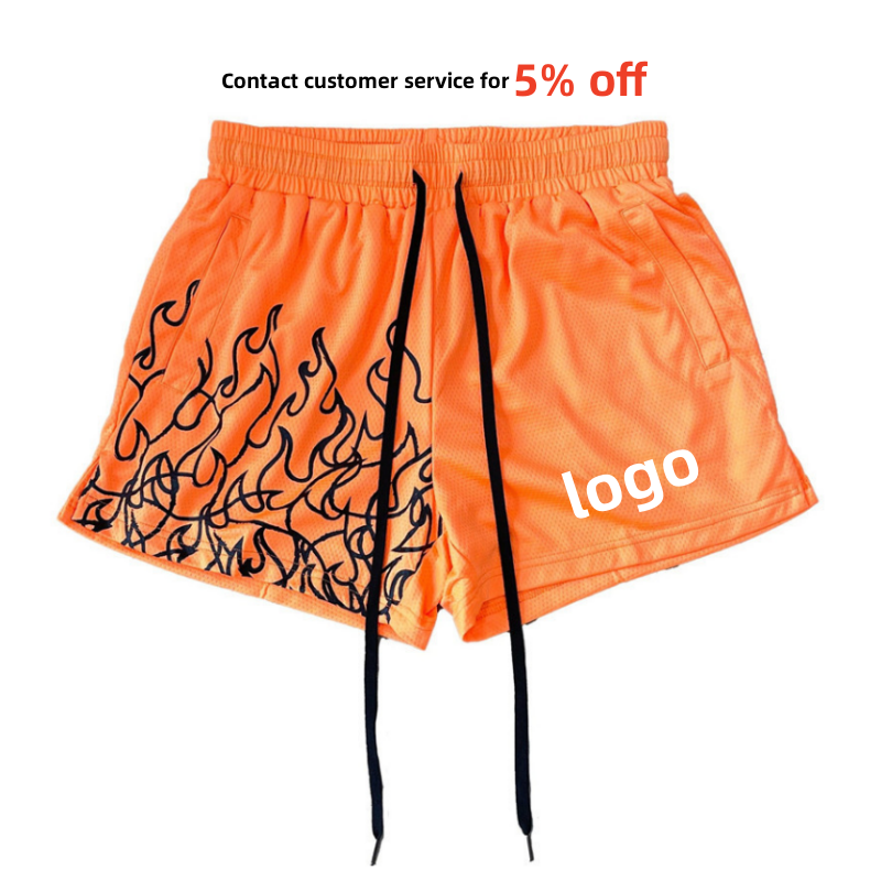 2023 Summer Custom  Quick Dry Basketball Print Logo Training Short Breathable Designer 5 in Men Mesh Shorts