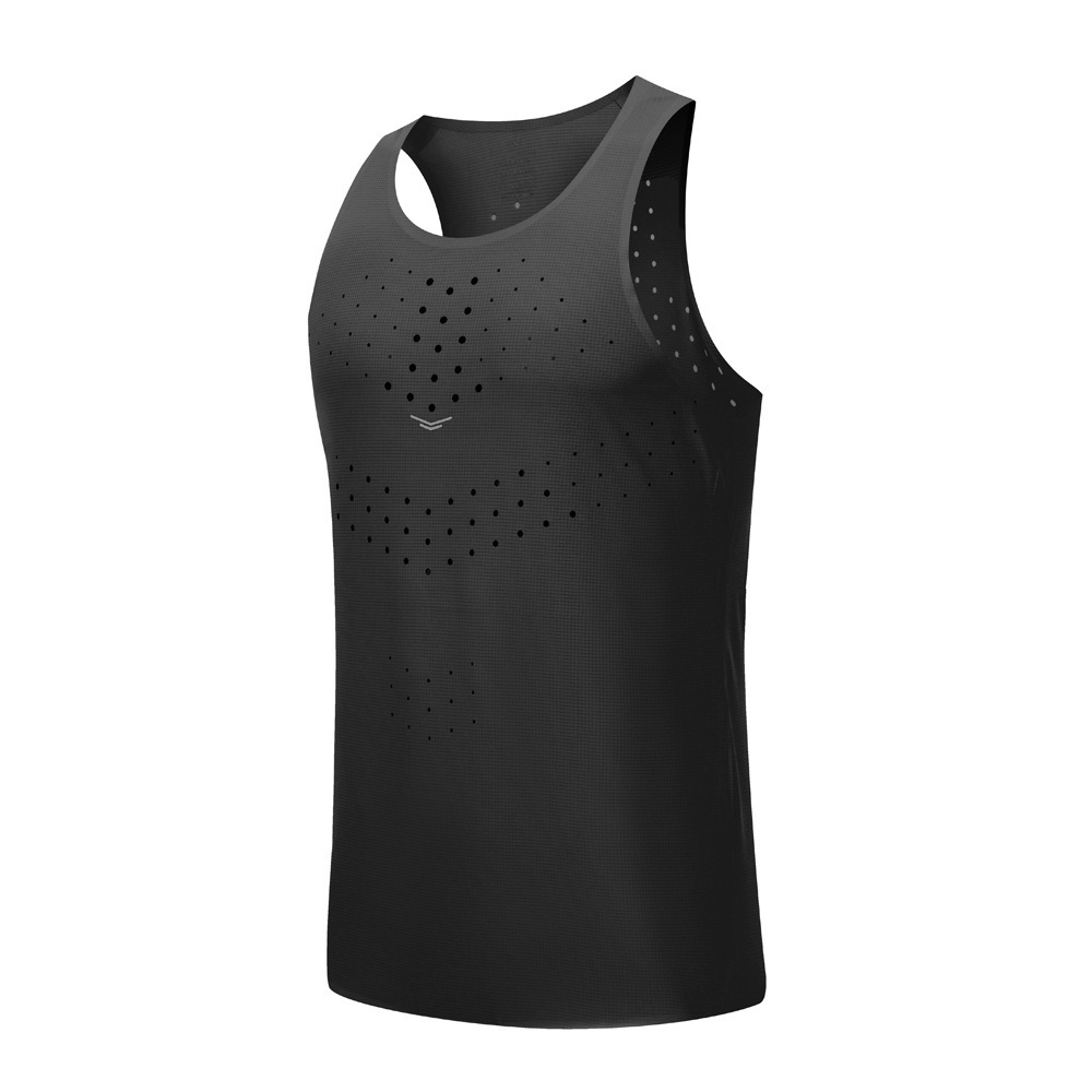 Quick Dry Breathable Tank Tops 100% Polyester Sublimated Running Vest Gym Tank Top Seamless Singlet Marathon Men's Tank Tops