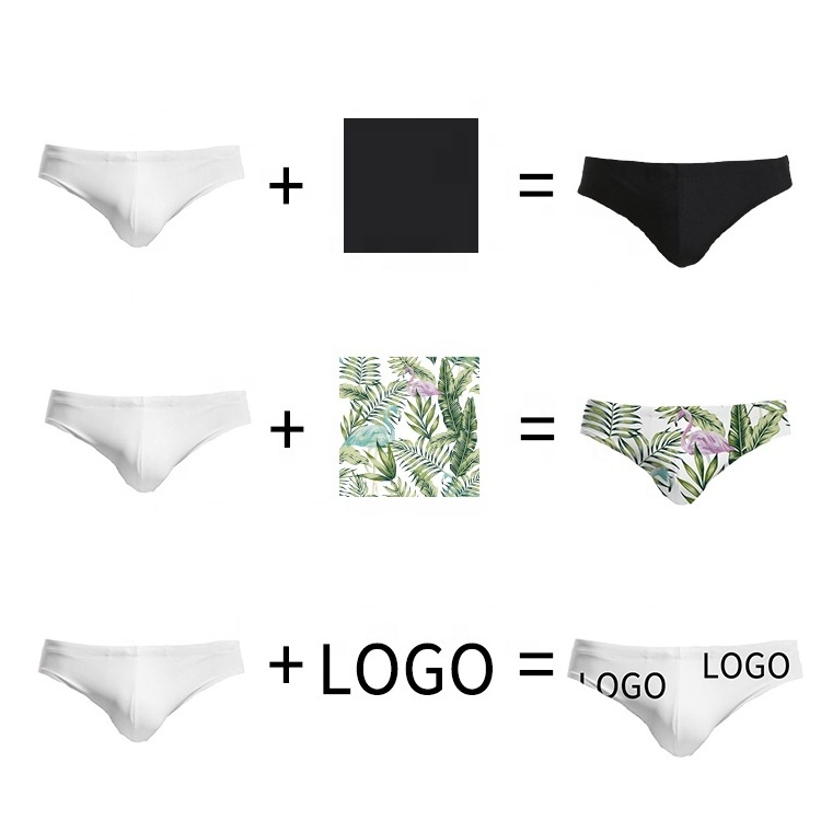 Printed Sexy Underwear Bikini Custom Logo Brief Mens Swimwear Briefs, Sexy Bikini Swimsuits for Men