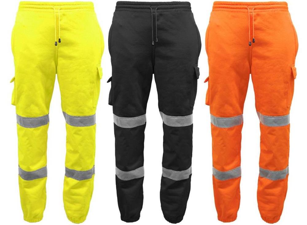 Custom Pants Pattern and Adults Age Group Custom Design Mens Joggers High Viz Cargo Safety Pants