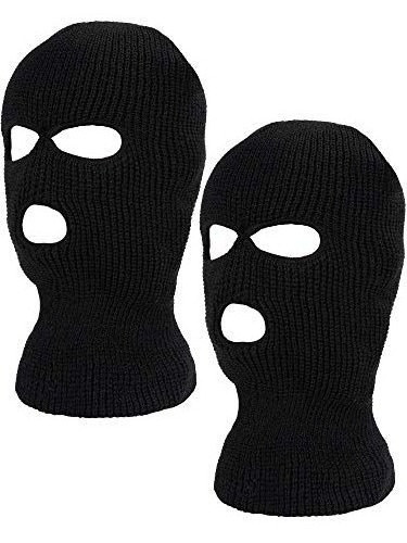 Fashion Knitted Ski Masks Full Face Winter Hats 3 Hole Hats Embroidery Custom Balaclava