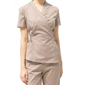 Premium Quality Custom Made Spa Uniform For Women Customized Logo Design Custom Beauty Saloon Spa Uniform