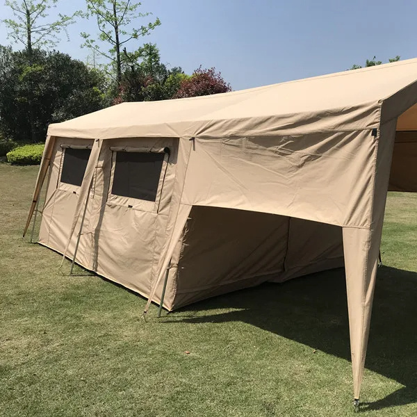 wholesale custom made Low price outdoor luxury lodge safari hotel canvas lodge resort safari tent Four Season Outdoor Tent