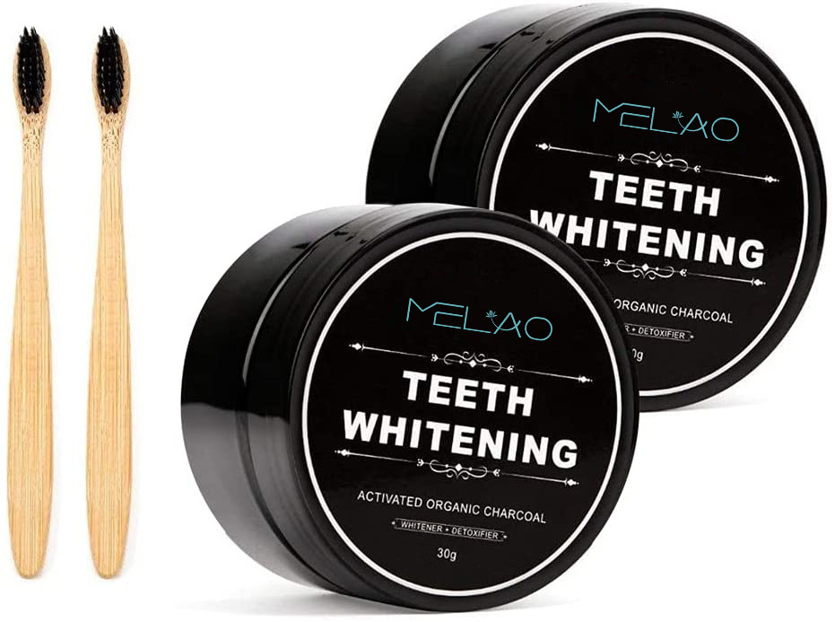 MELAO Natural Organic Activated Charcoal Teeth Whitening Powder For Oral Care