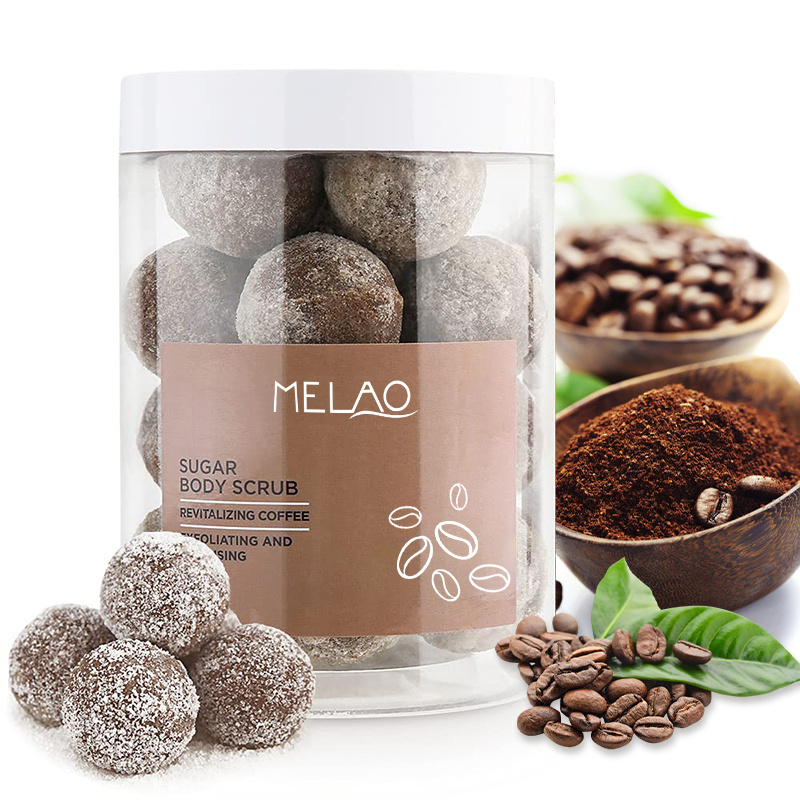 OEM ODM Customized Private Label Fruit Shea Cleansing Exfoliating corporal Whitening Hands and Feet Body Sugar Scrub Ball Cubes