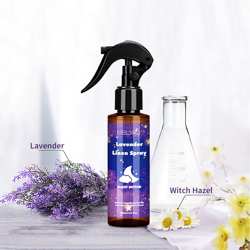 MELAO Private Label Aromatherapy Natural Lavender Oil Relaxing deep sleep pillow Mist Linen Chloroform Sleeping Spray