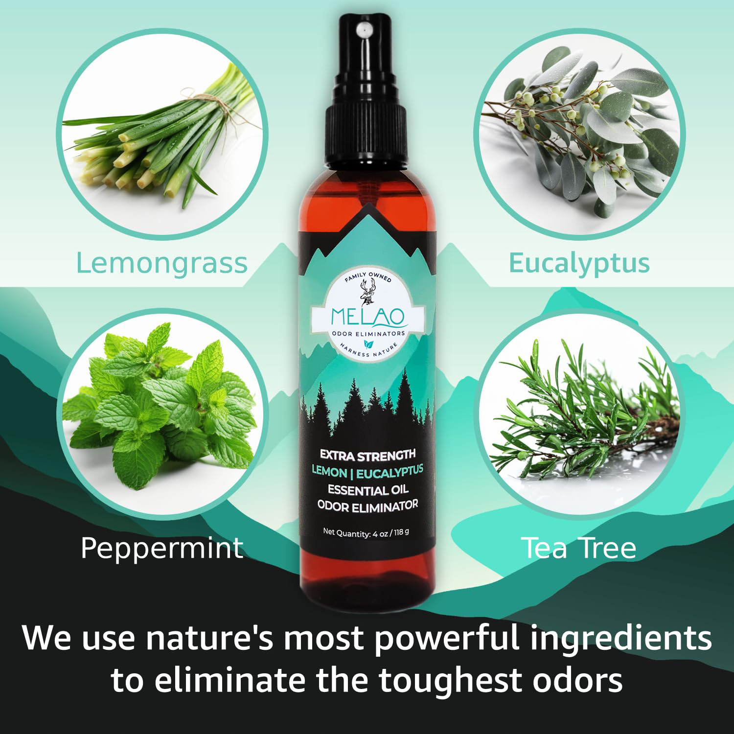 Outdoors Shoe Deodorizer & Odor Eliminator Spray Natural Shoe Smell Killer Lemongrass Freshener Shoe Deodorant Spray