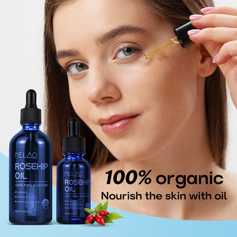 Rosehip Seed Oil USDA Face 100% Pure Organic Carrier Oil for Skin Hair Nails for Gua Sha Massage Face Essential Oil