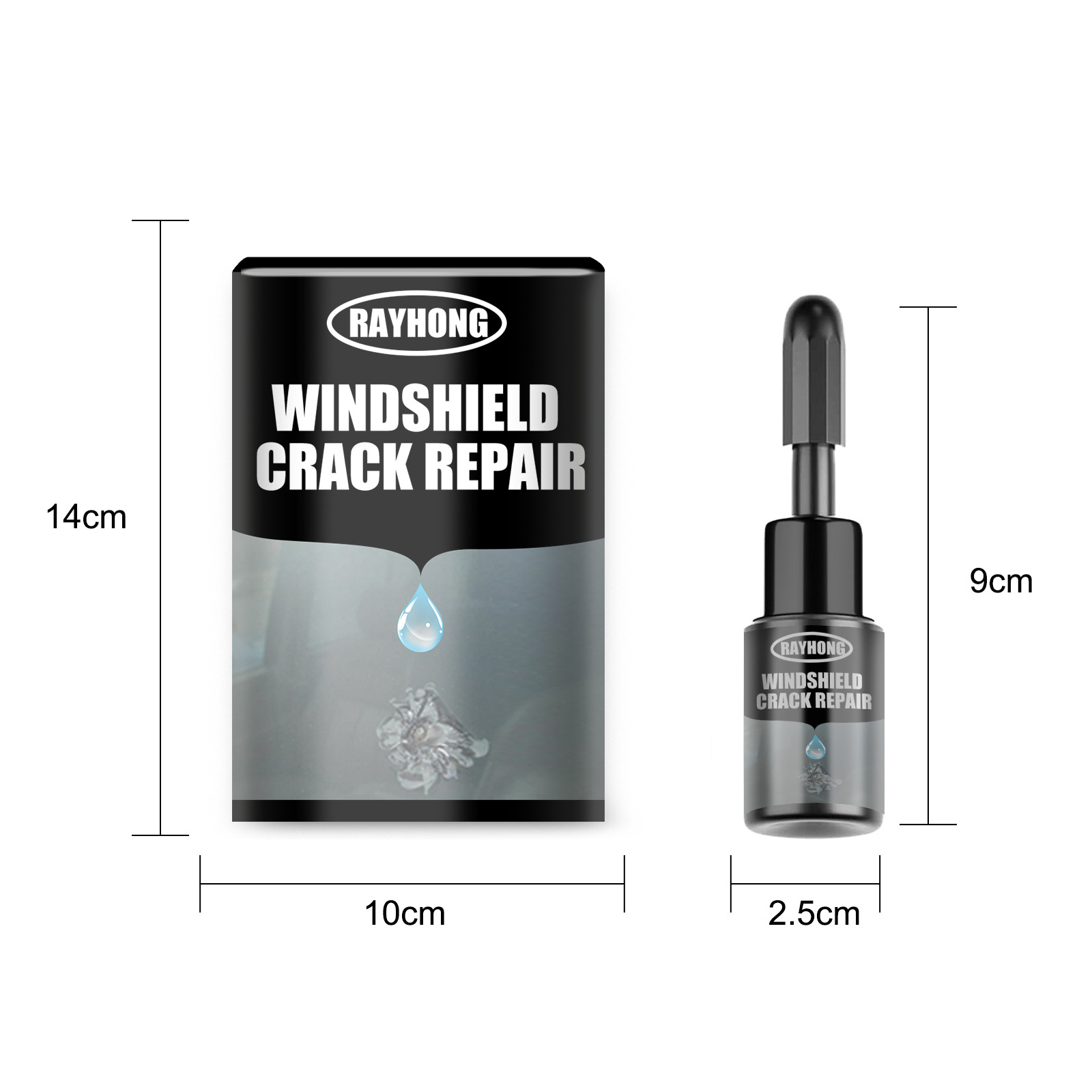 Windshield Crack Repair Kit With Chip Crack Repair Fluid DIY Windscreen Scratch Restorer