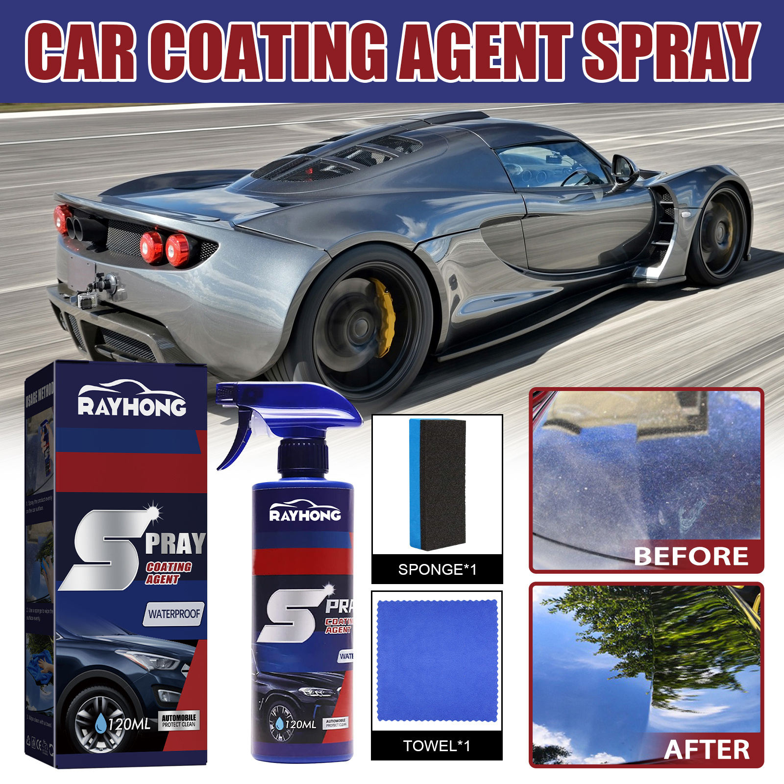 Premium anti scratch nano car automotive ceramic coating spray waterproof and antifouling