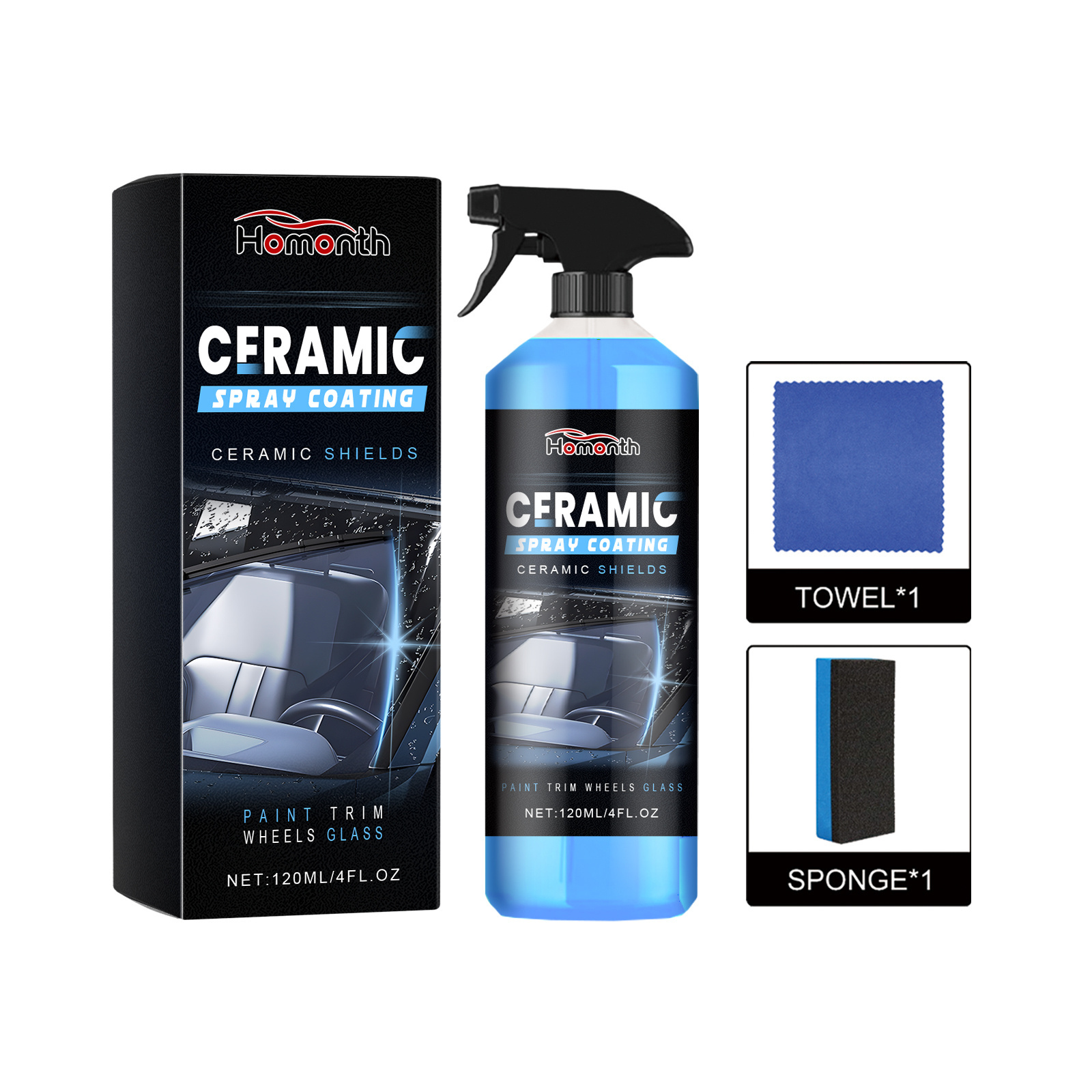 Original Factory Supply 3 IN 1  Ceramic Spray Coating For Cars Quick  Automotive Care  Glass Coating