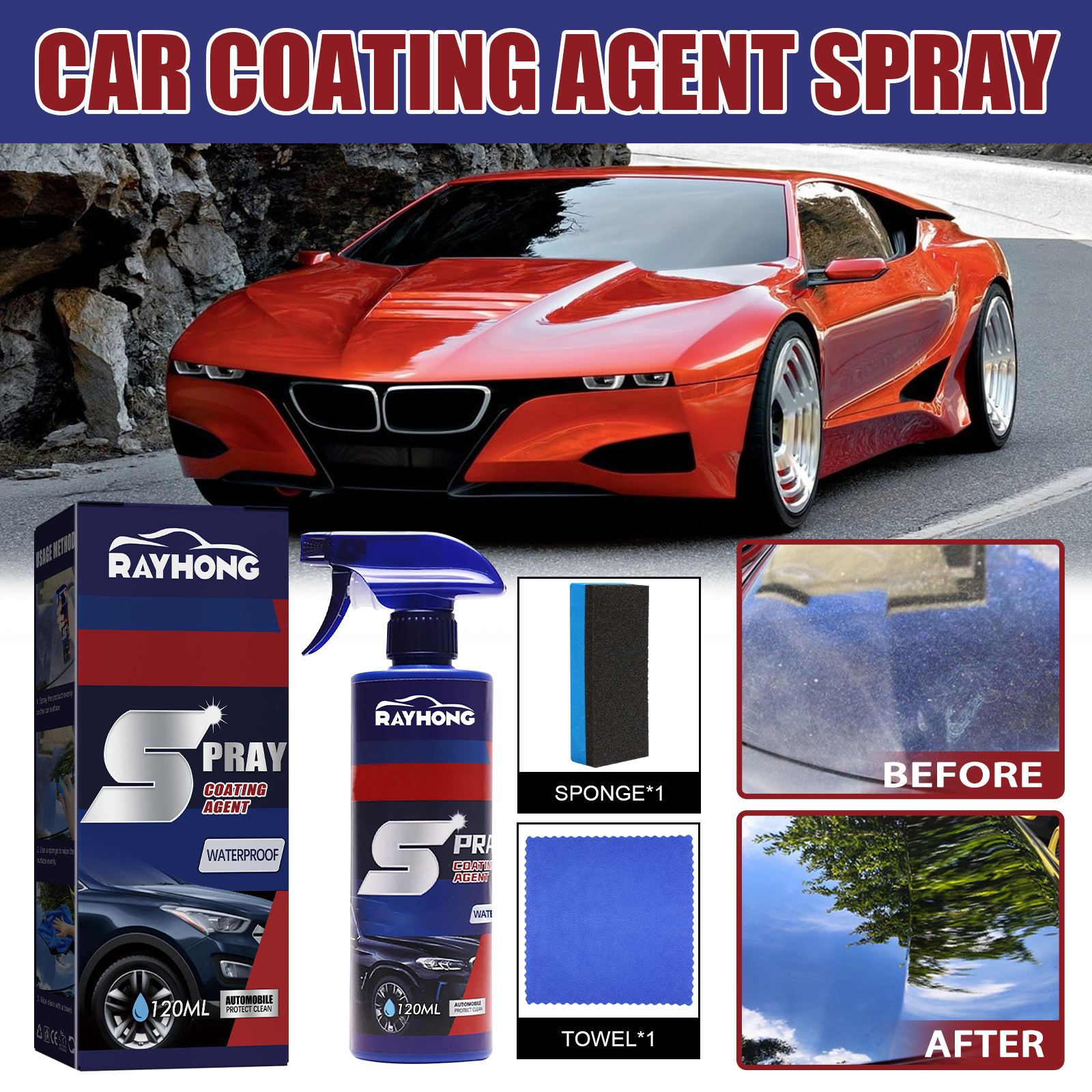 Premium anti scratch nano car automotive ceramic coating spray waterproof and antifouling