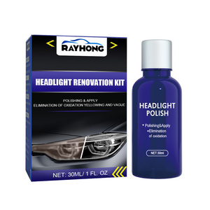 RAYHONG Car Headlamp Cleaning Repair Restoration Auto Headlights Renovation Polishing Agent Oxidated Headlight Repair Kit