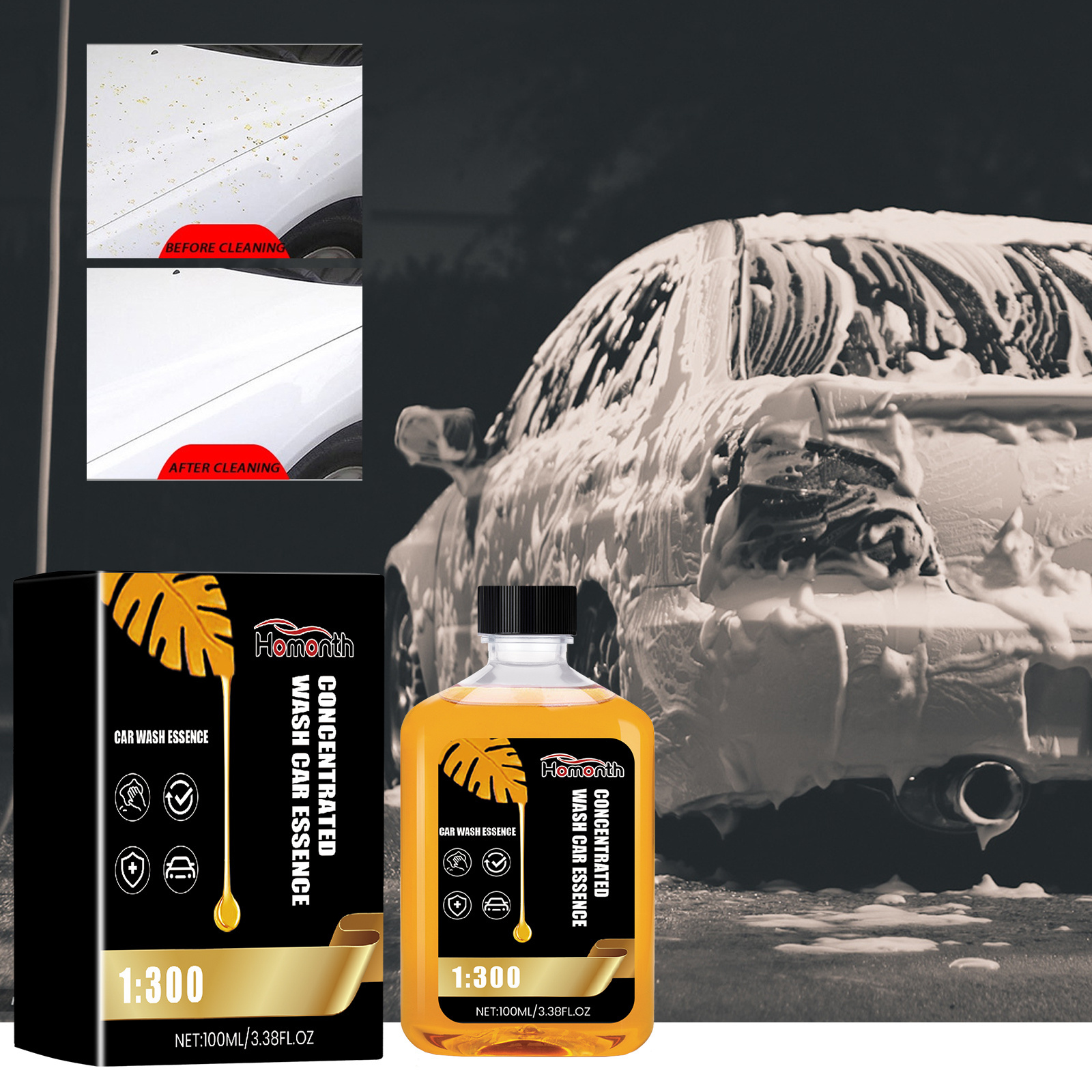 2024 New Product HOMONTH  Concentrated Wash Car Essence Car Wash Shampoo Car Wash Snow Foam Cleaner