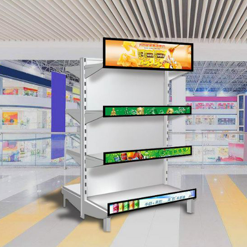 shelf mount 23 35 inch Bar Shelf Edge LCD Digital Advertising Screen Stretched LCD Display Signage ultra thin lcd monitor