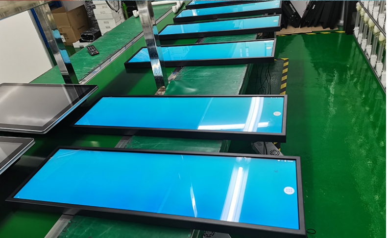 Customized Supermarket Slim Digital Signage Shelf Edge Advertising Screen Strip Ultra Wide LCD Monitor Stretched Bar Display