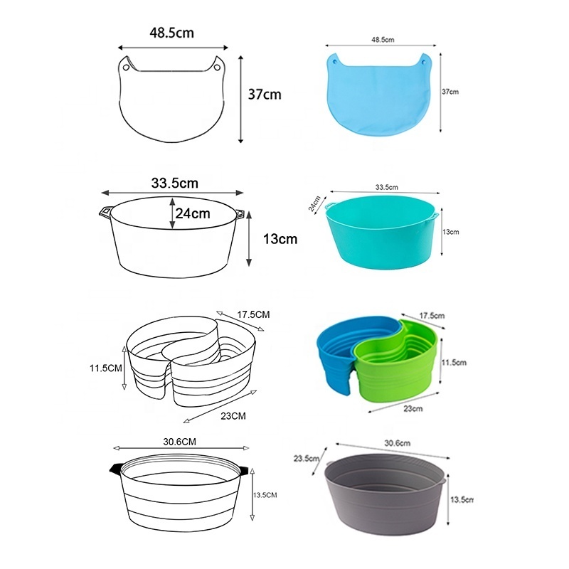 Factory hot selling  silicone reusable cooker mat silicone slow cooker divider liners for 6-8QT crock pot