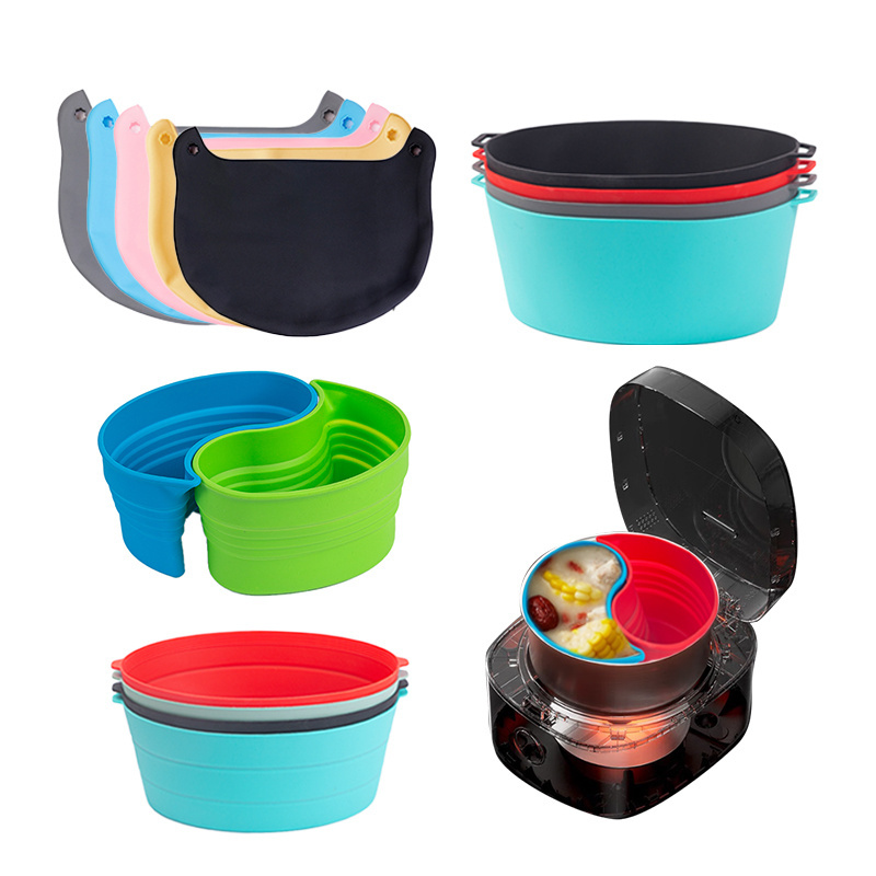 Factory hot selling  silicone reusable cooker mat silicone slow cooker divider liners for 6-8QT crock pot