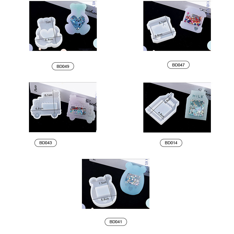 Wholesale Star Layer Quicksand Transparent Epoxy Quicksand Resin Silicone Mold Moldes De Silicona Para Resina Epoxi