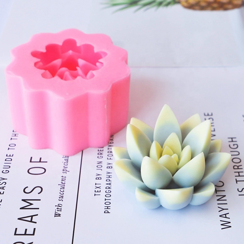 DIY baking rose camellia shape soap candle ornaments making candle soap resin silicon mold