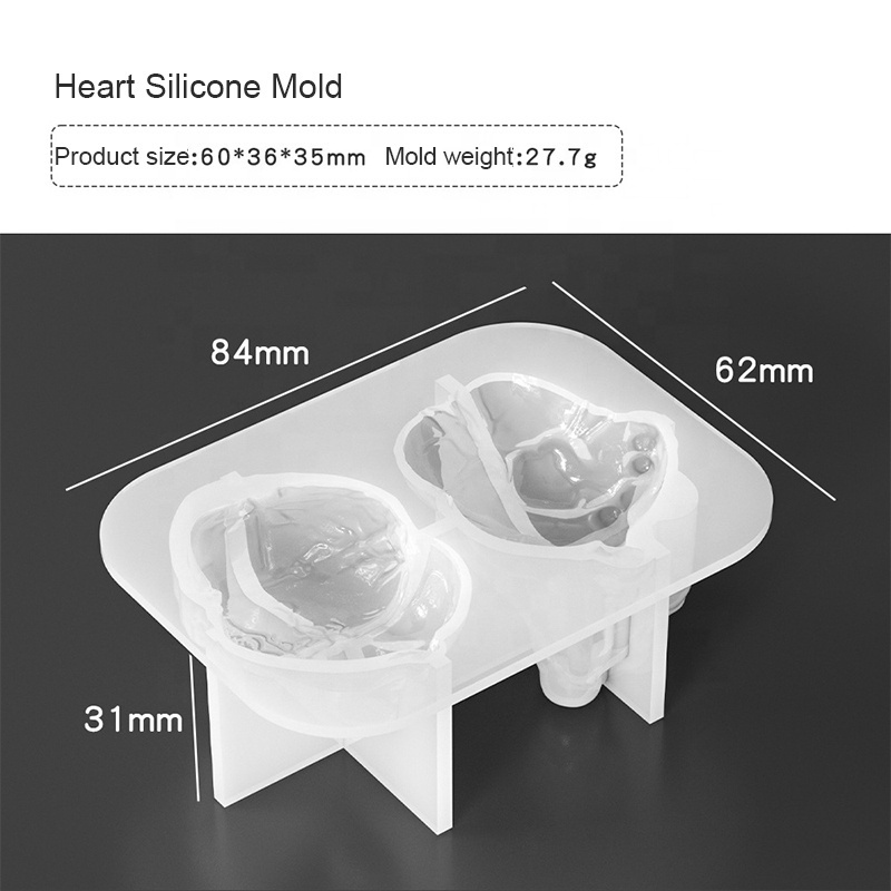 Low Price Organ Heart Brain  Candle Mold Silicone Diy Handmade Resin Mold