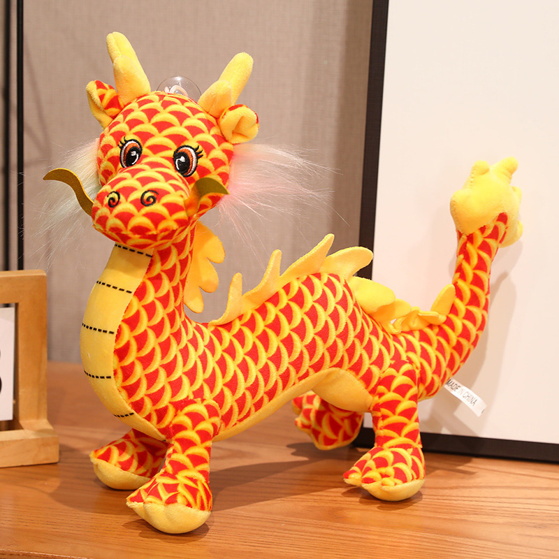 Chinese New Year of Dragon Mascot Stuffed Animal Dragon Plush Toy for New Year Festival gift