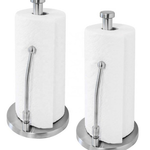 Modern Stand Up Design Kitchen Roll Holder Stainless Steel Paper Towel Holder Stand, Standing Kitchen Paper Towel Holder