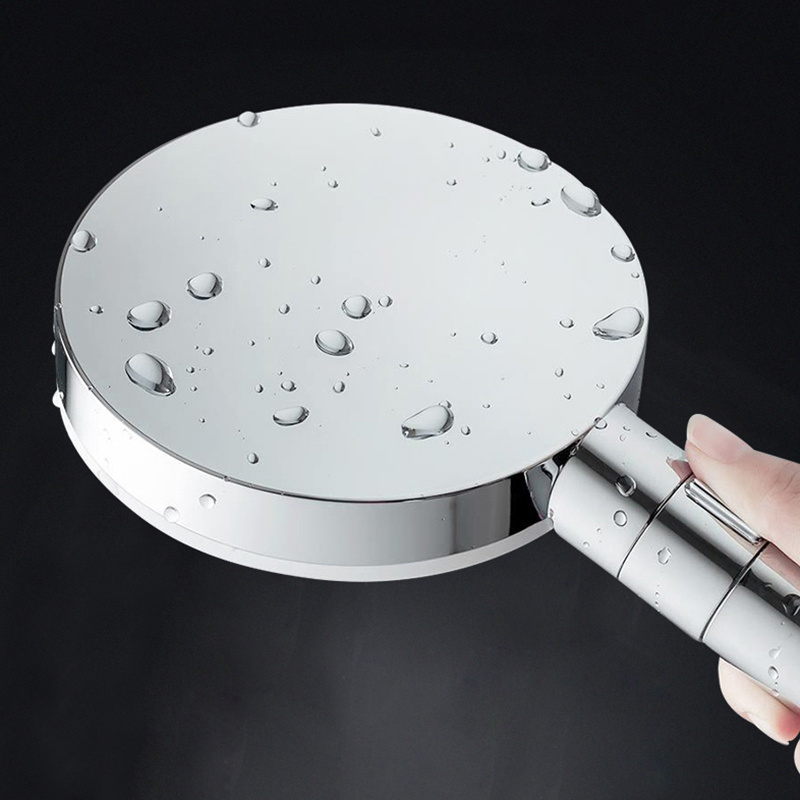 Adjustable handhold shower Nozzle Rainfall Spray shower head Round panel water-saving shower head