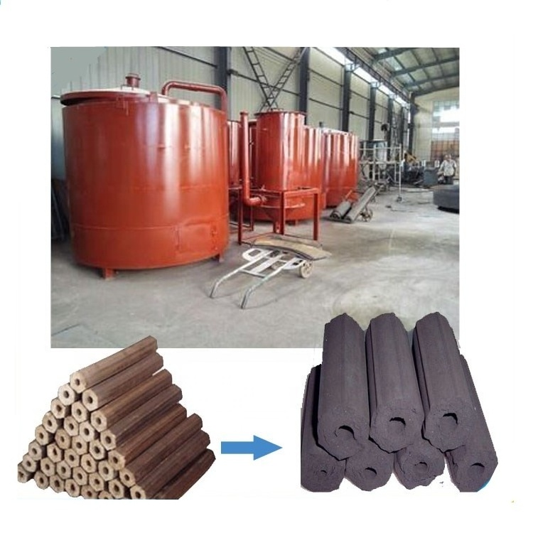 COntinuously working 24 hours rice husk powder carbonization kiln/biochar making oven