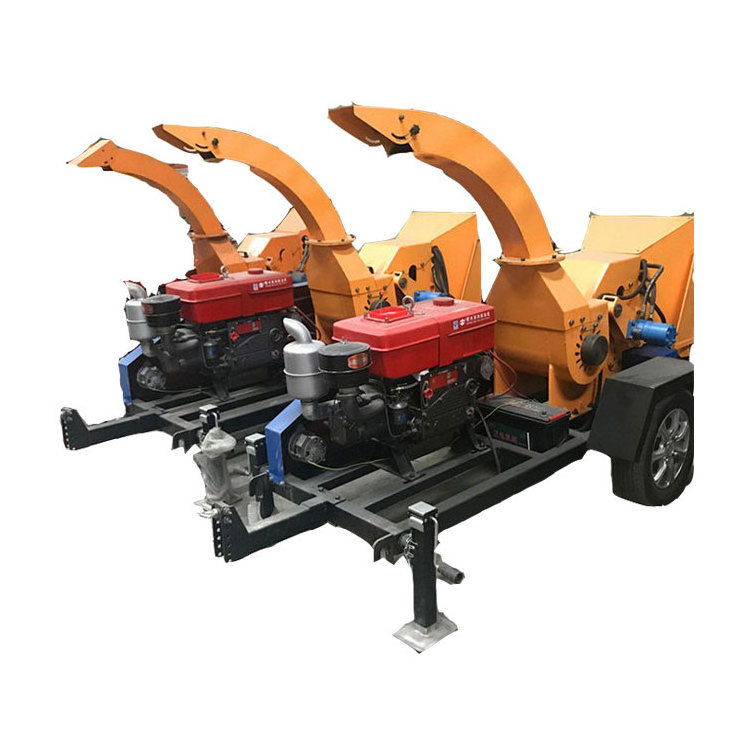 Hydraulic Feed Mobile Tree Branch Chipper Towable Diesel Wood Chipper Machine